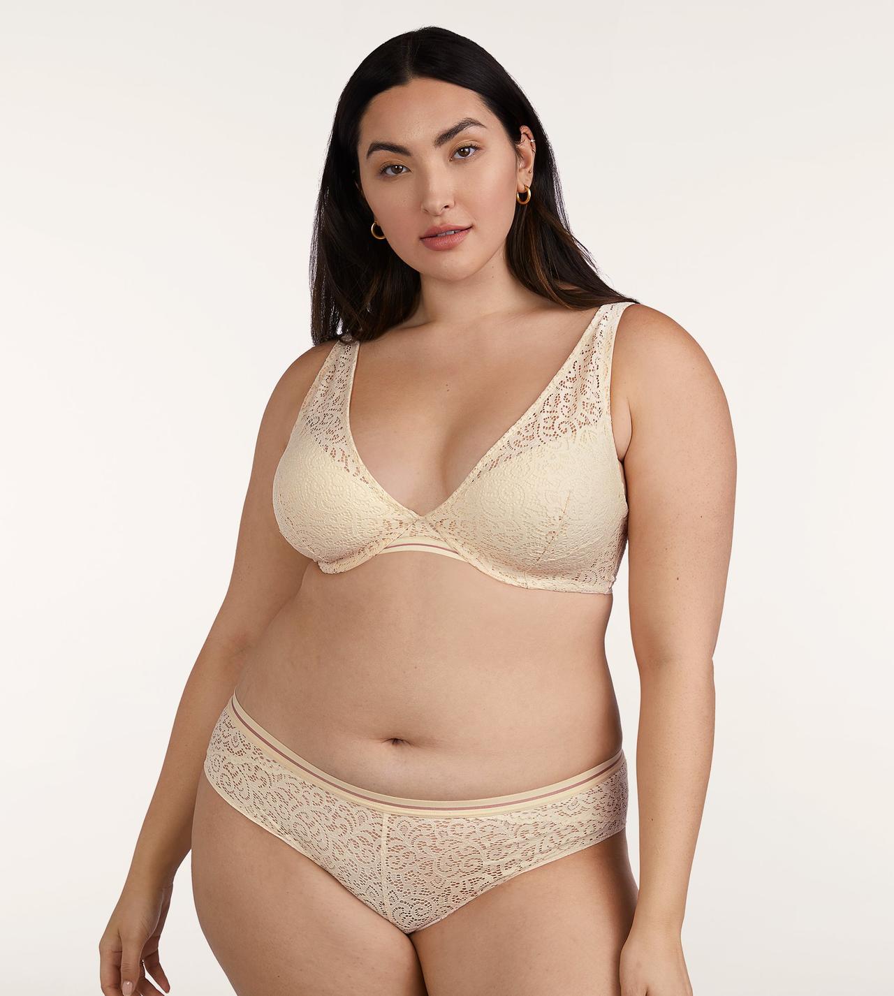 Plus Size - Ivory Lace Cheeky Panty - Torrid