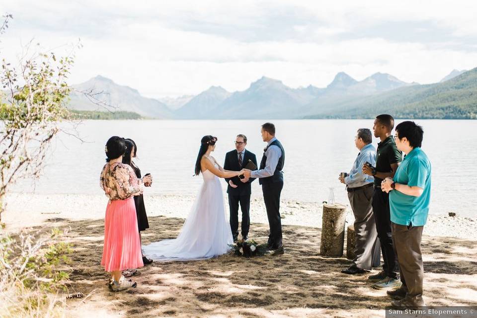 mountain montana wedding ceremony