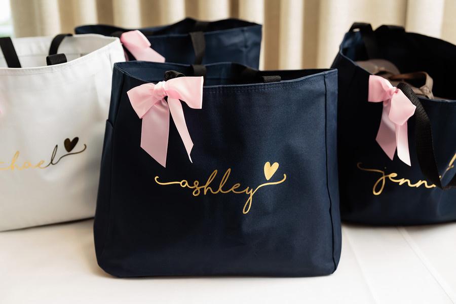 Personalized Glam Wedding Tote Bags for Bridal Party, Bridesmaid Bags Gifts  for Bridesmaids and Maid of Honor Wedding Totes