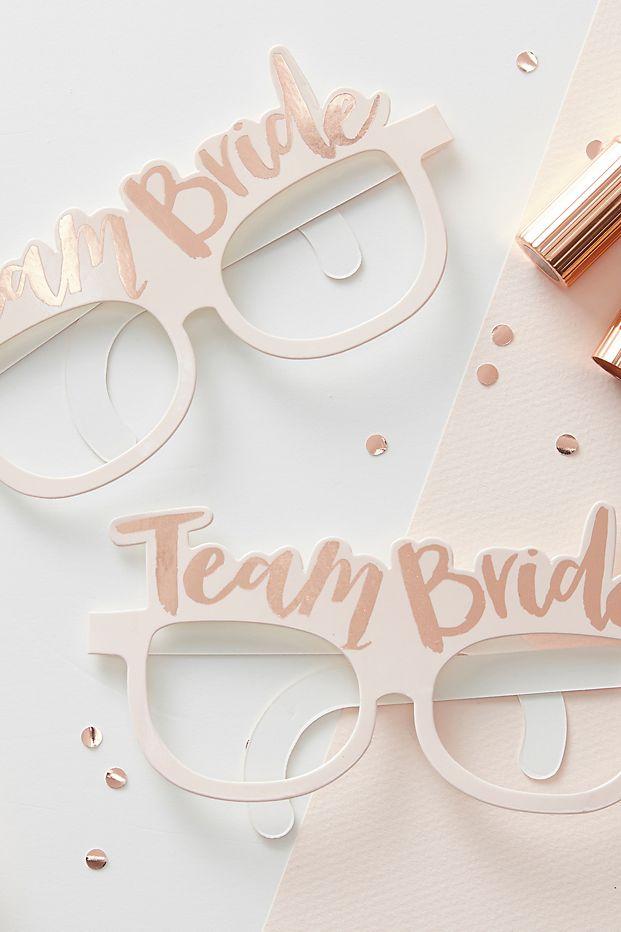 Team Bride Party Paper Glasses Team Bride Paper Glasses - Temu