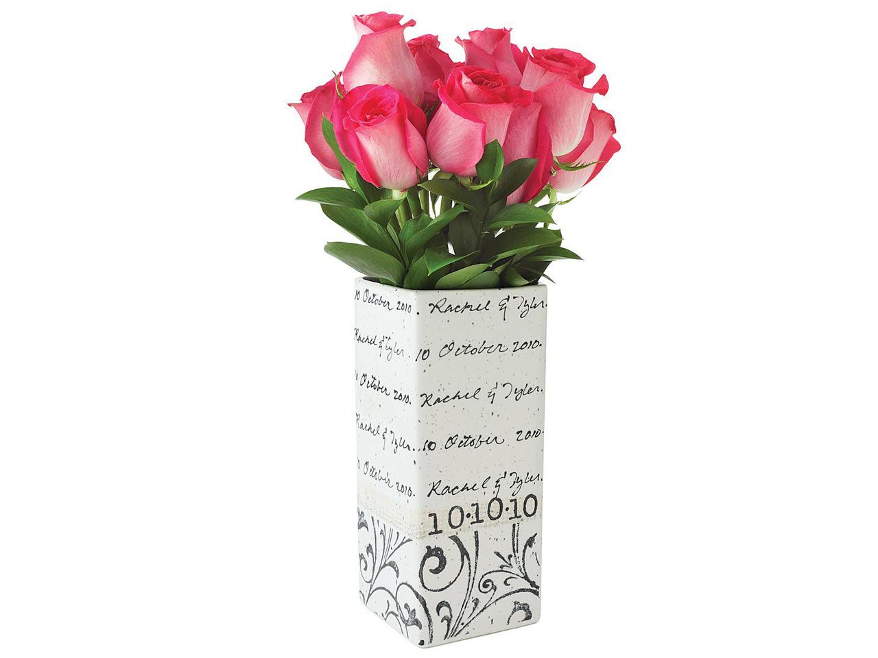 Personalized Vase- Great Wedding Gift