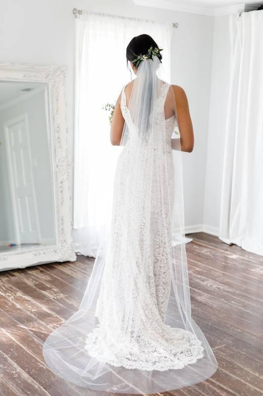 Eucalyptus Bride to Be White Veil, Bride Veil