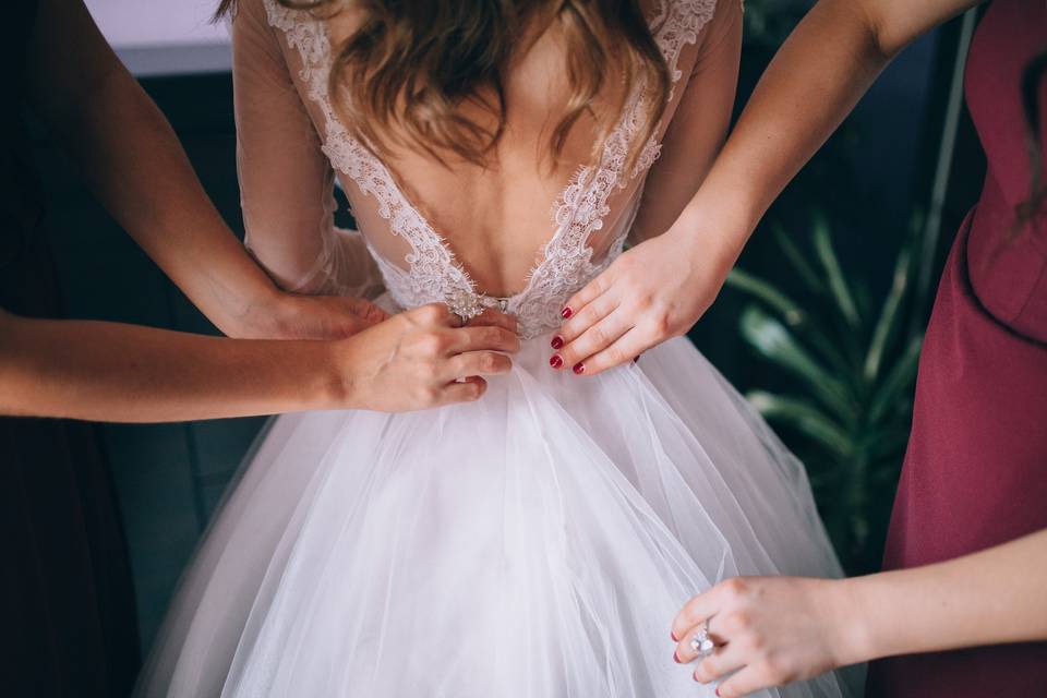 bride in wedding dress