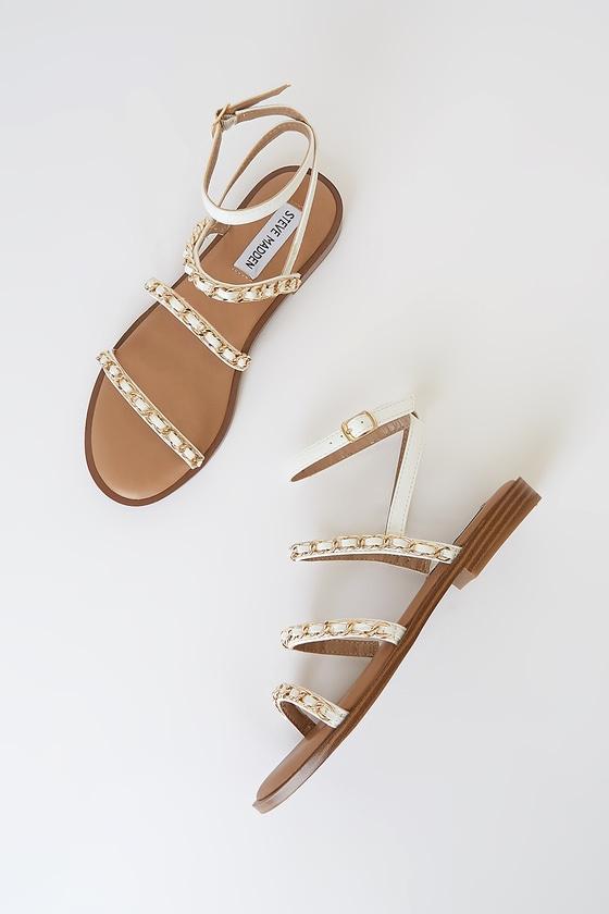 AMUSE Gold Strappy Sandal | Women's Sandals – Steve Madden