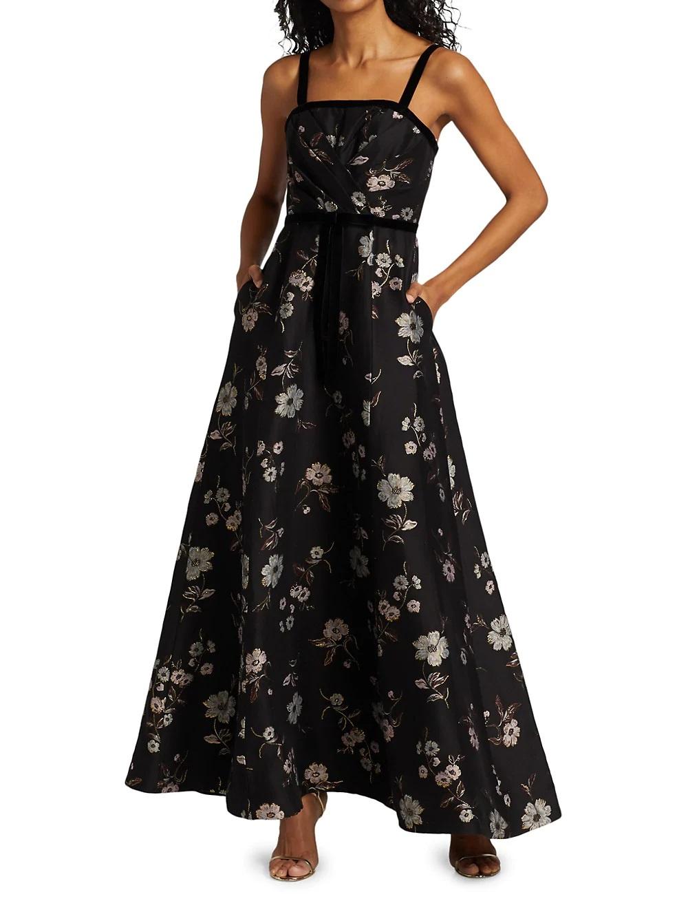 Dark floral bridesmaid clearance dresses