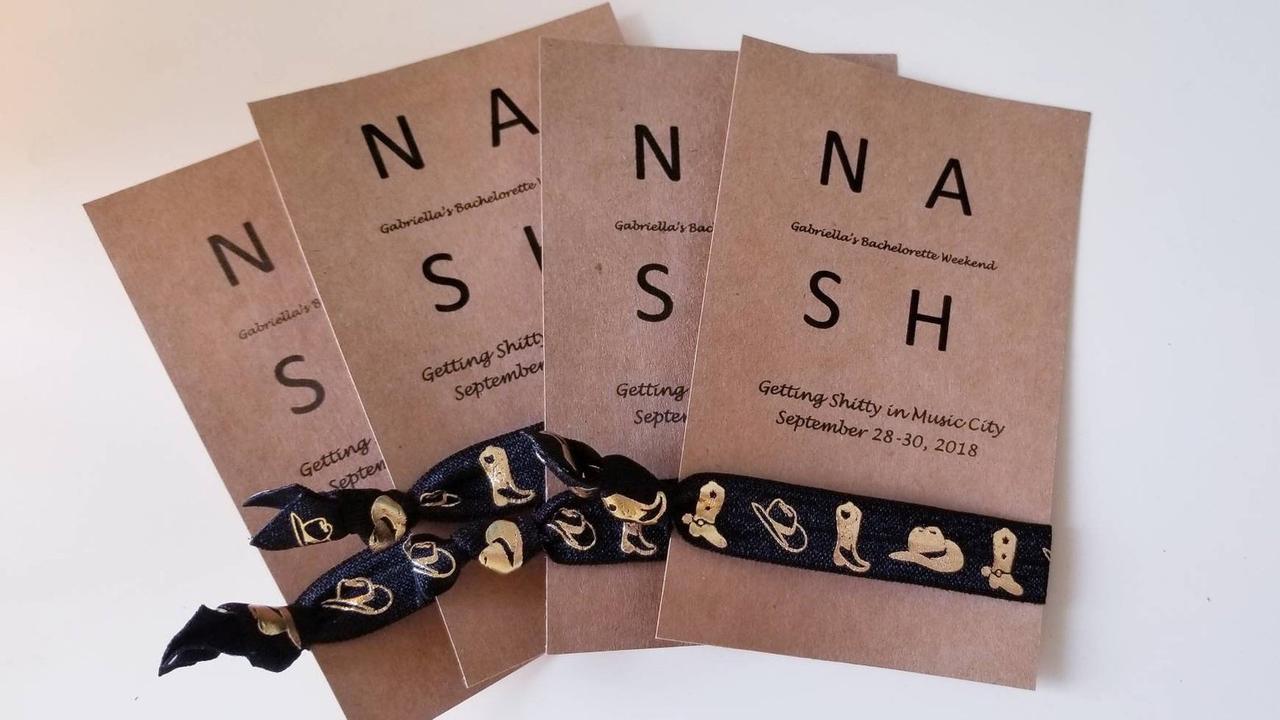 Nashville country-themed hair ties