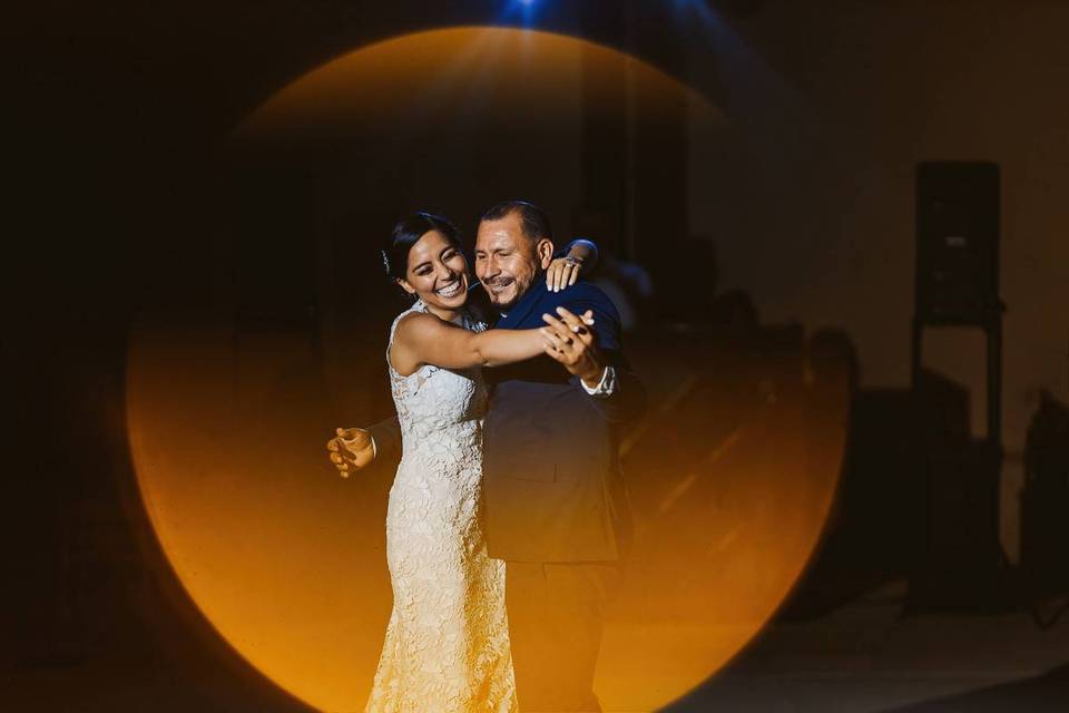 bride dancing with father