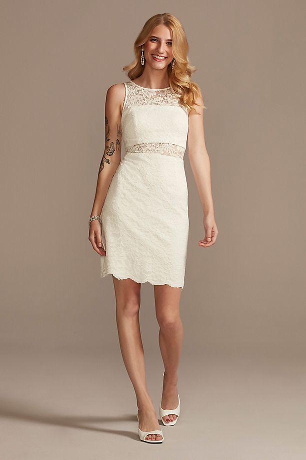 Floral lace sheath mini dress