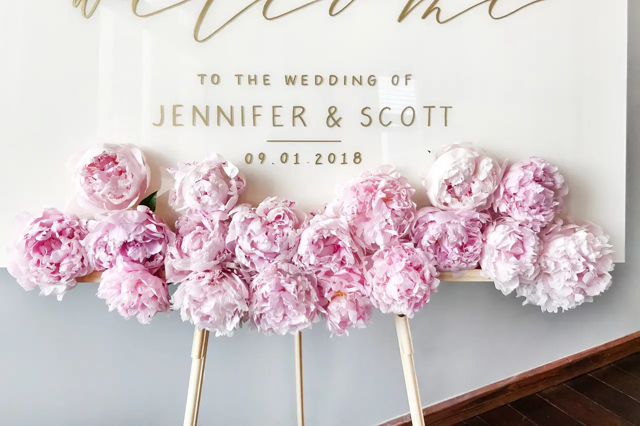 Welcome to our Wedding Entrance Sign and Copper Stand