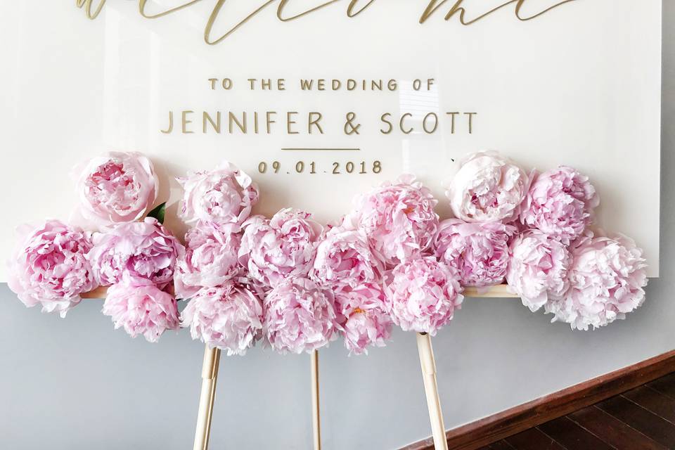 Acrylic Wedding Welcome Sign