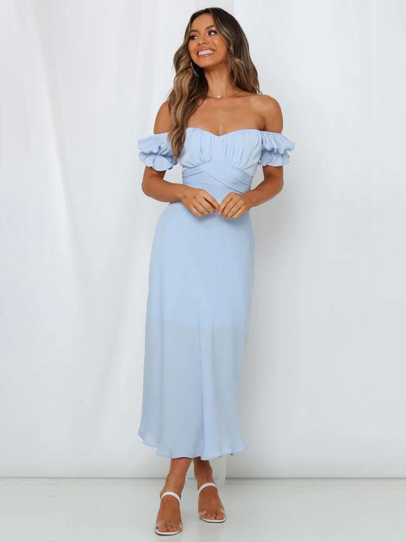 Ice blue dress for best sale wedding guest