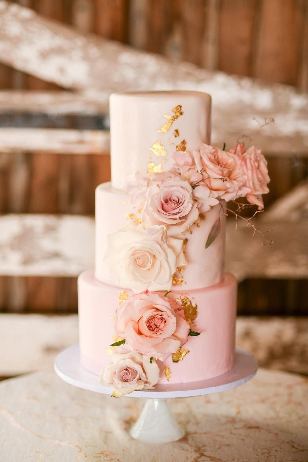 3 tier Rose gold theme wedding... - Cakes By Donna Campbell | Facebook