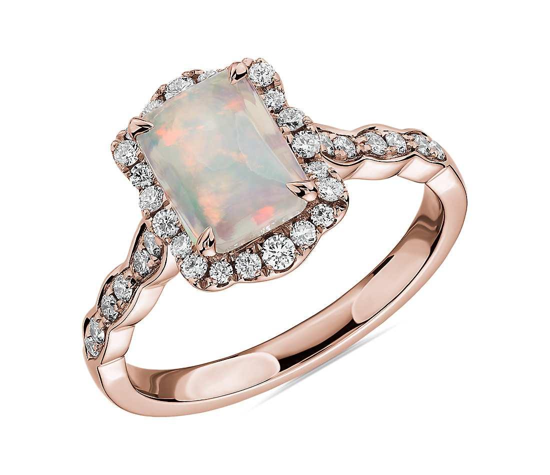 7639 9 Blue Nile Emerald Cut Opal Ringjpg Non Diamond Engagement Rings 