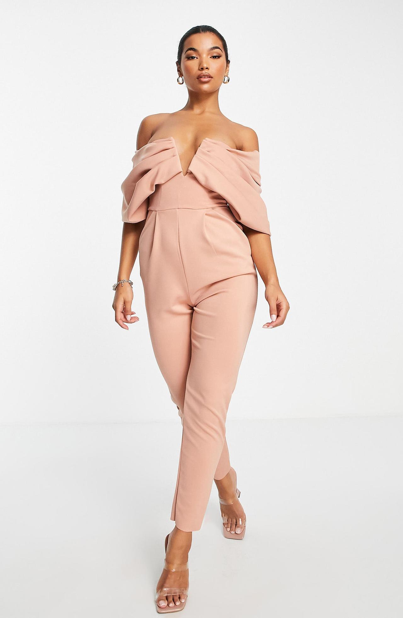 Style 1-3466492836-3471 Peach Love Size S Wedding Guest Long Sleeve  Multicolor Formal Jumpsuit on Queenly