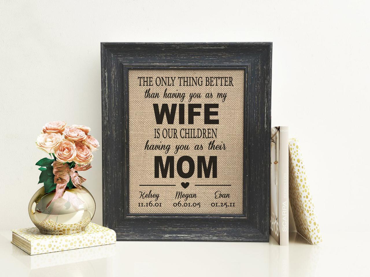 Wife mom hot sale grandma sign