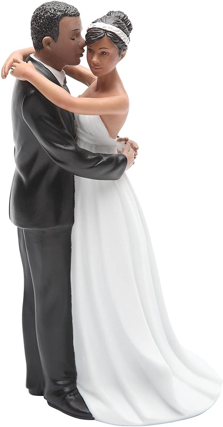 black wedding cake toppers