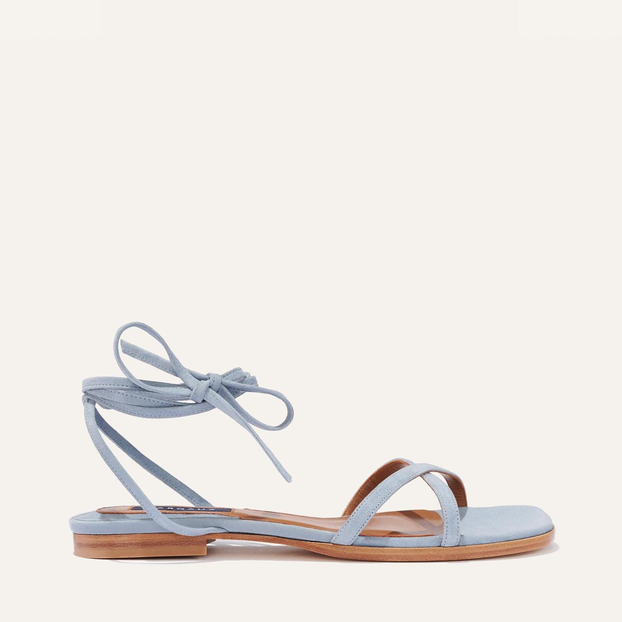 Light blue best sale sandals flat