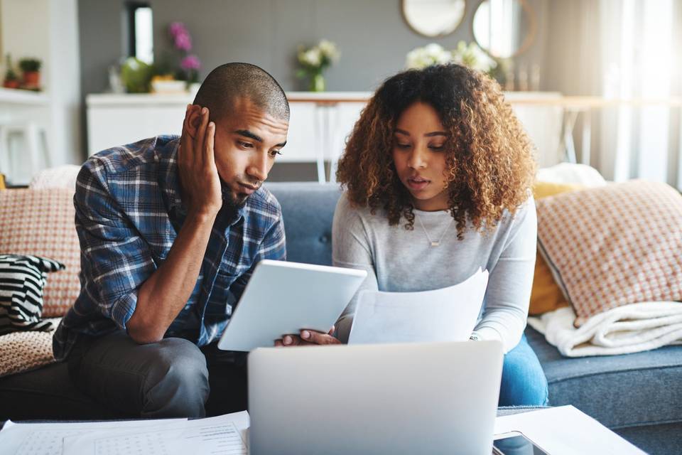 couple looking at computer 