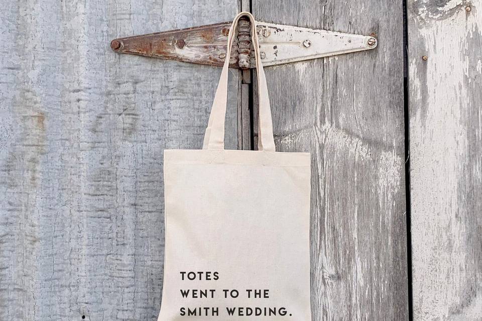 reusable tote wedding welcome bag idea