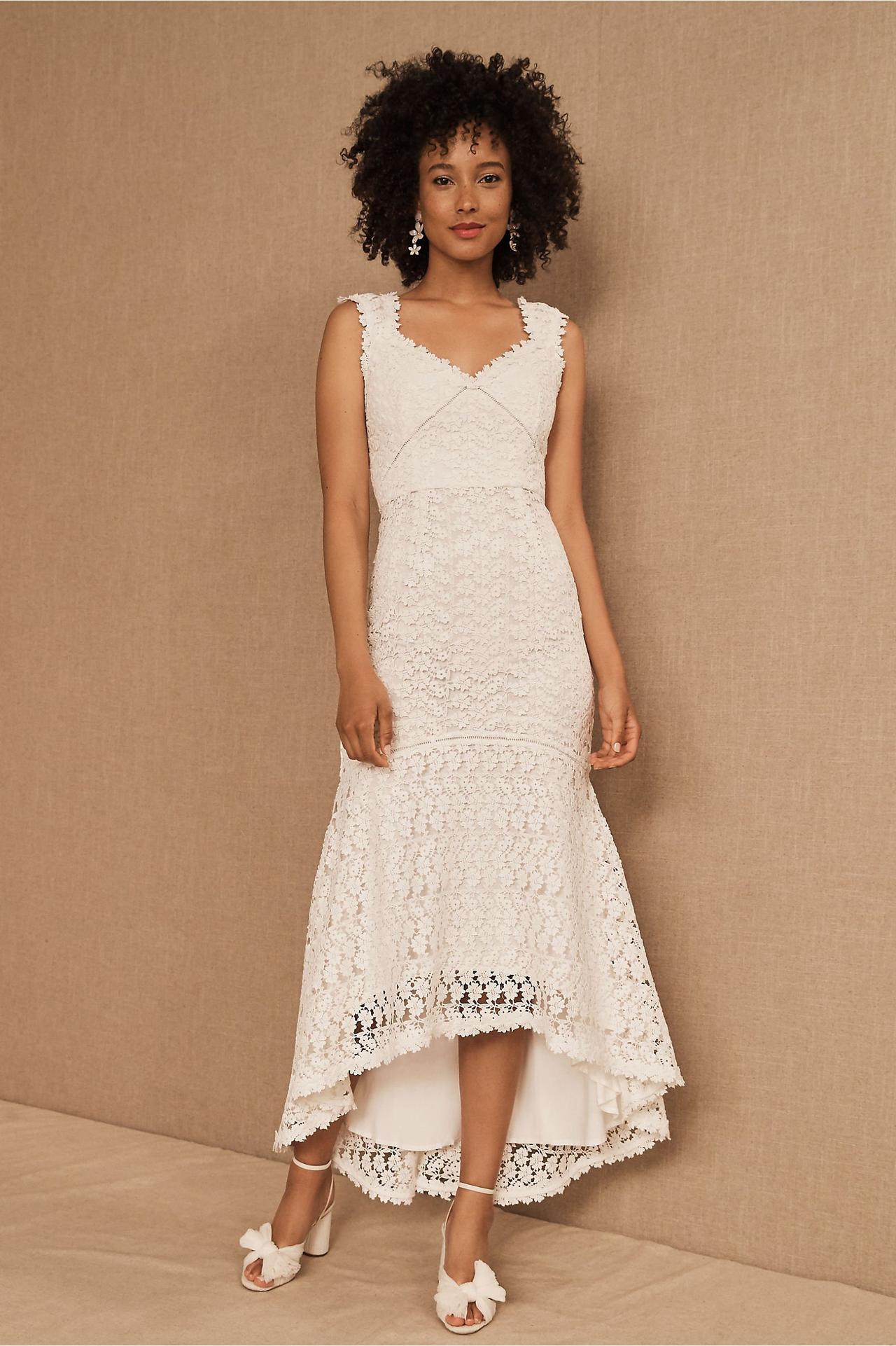 White rehearsal dinner dress for clearance bride