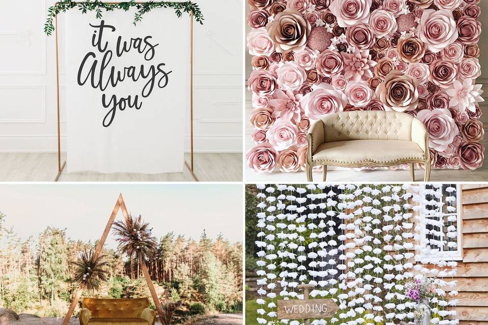 19 Chic Wedding Photo Backdrops for Frame-Worthy Pictures