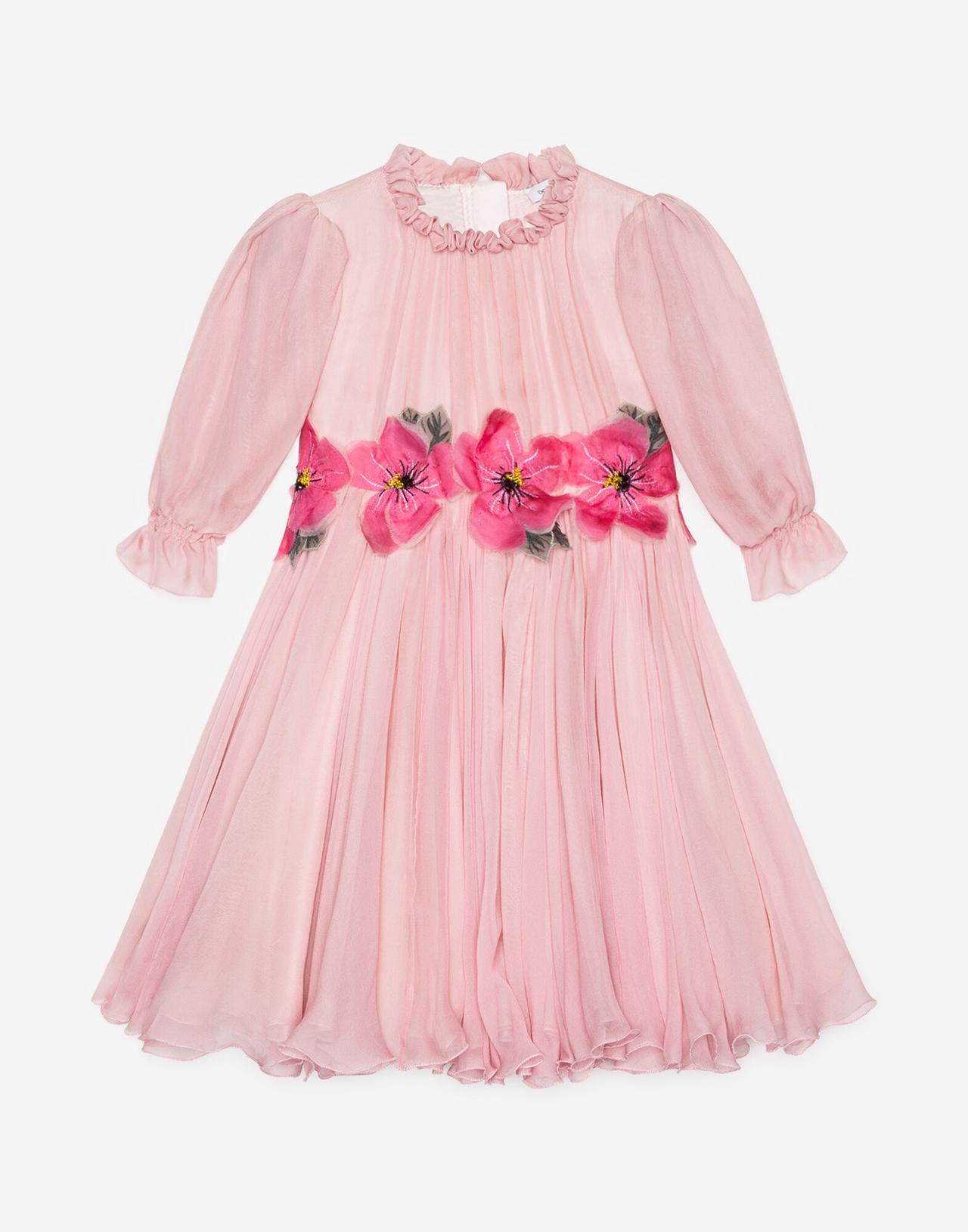 dolce & gabbana designer pink flower girl dress