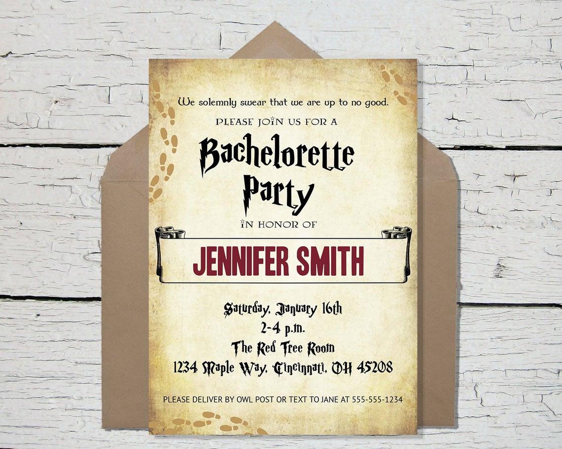 Quidditch Inspired Invites for a Harry Potter Themed Couples Shower