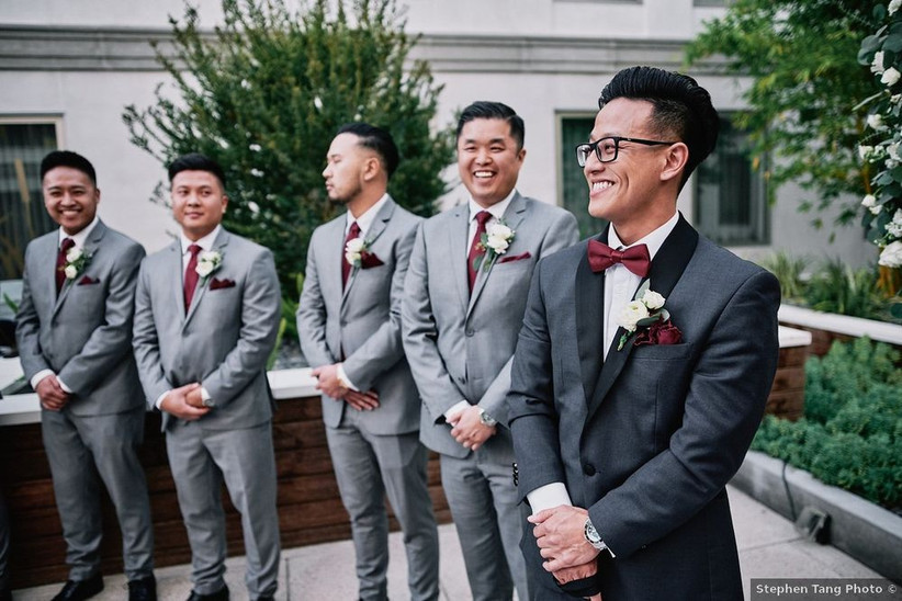 groom wedding shopping