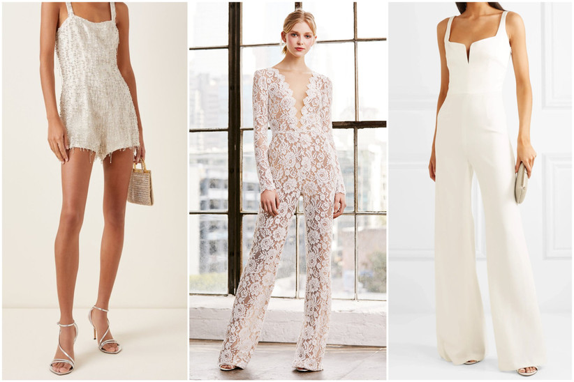 classy white jumpsuits for weddings