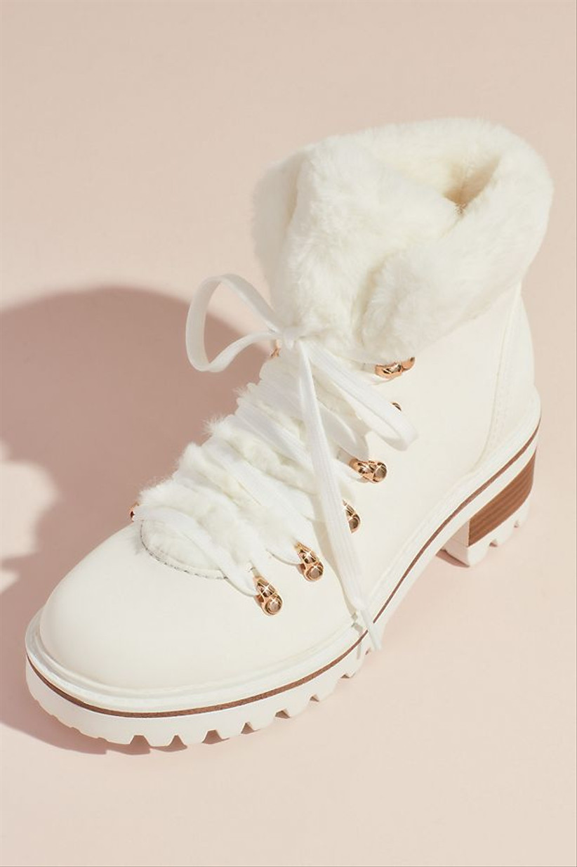 winter wedding boots bridal