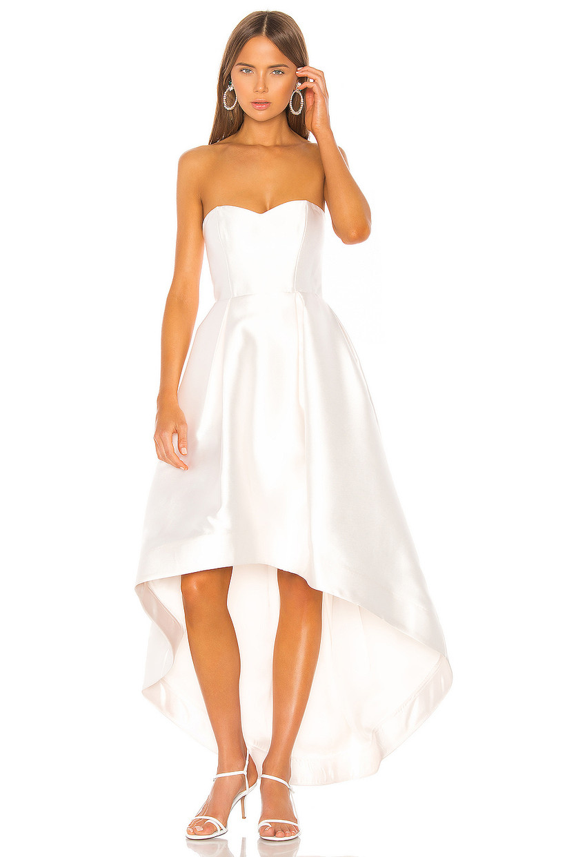 white short dress for civil wedding