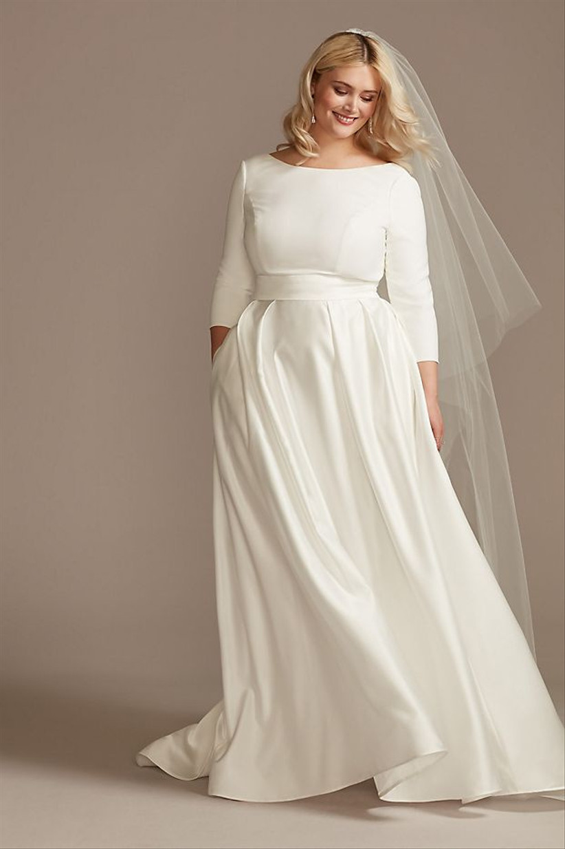 civil wedding dress plus size