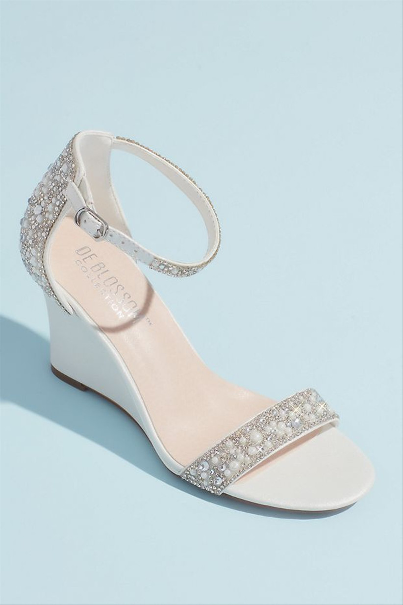 small wedge wedding shoes