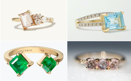33 Non-Diamond Engagement Rings That Still Have Plenty of Sparkle