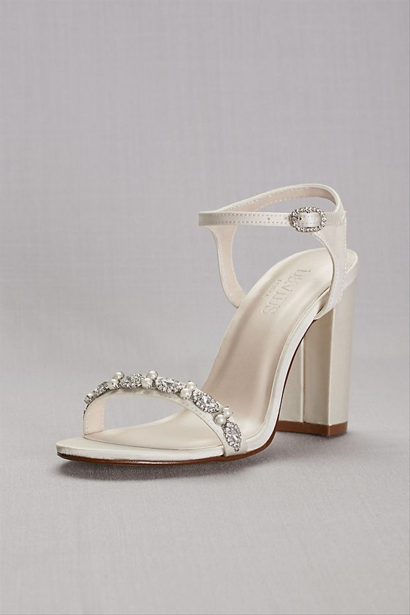 comfortable block heels for wedding