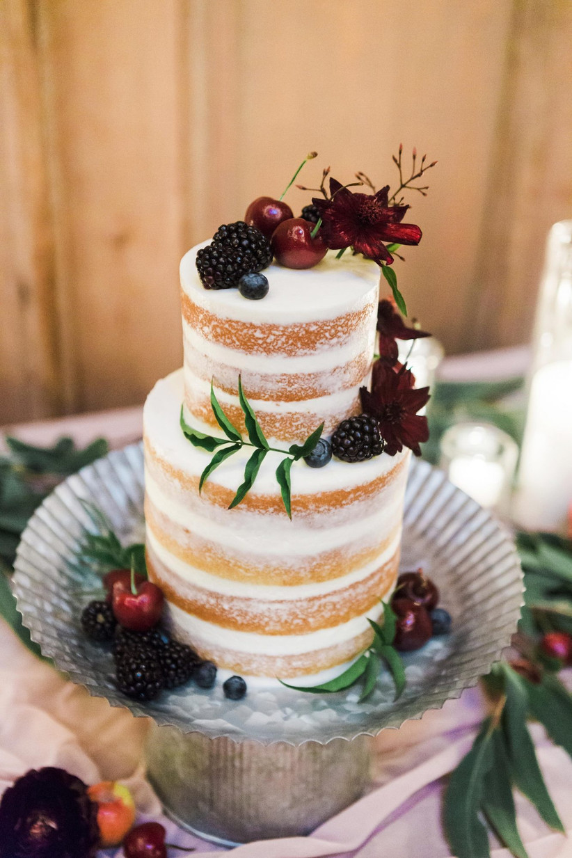 36 Naked Wedding Cakes for Stylish Celebrations - hitched 