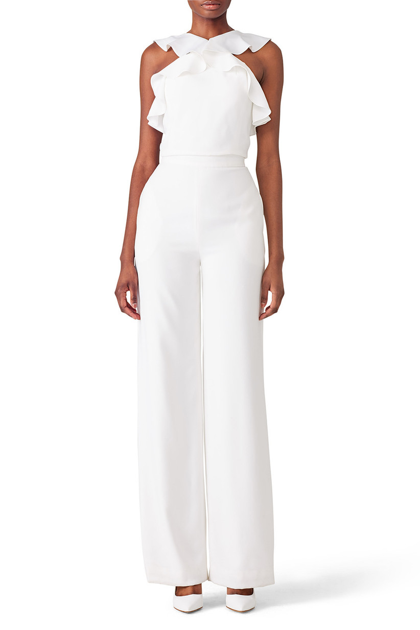 white jumpsuit for rehearsal dinner