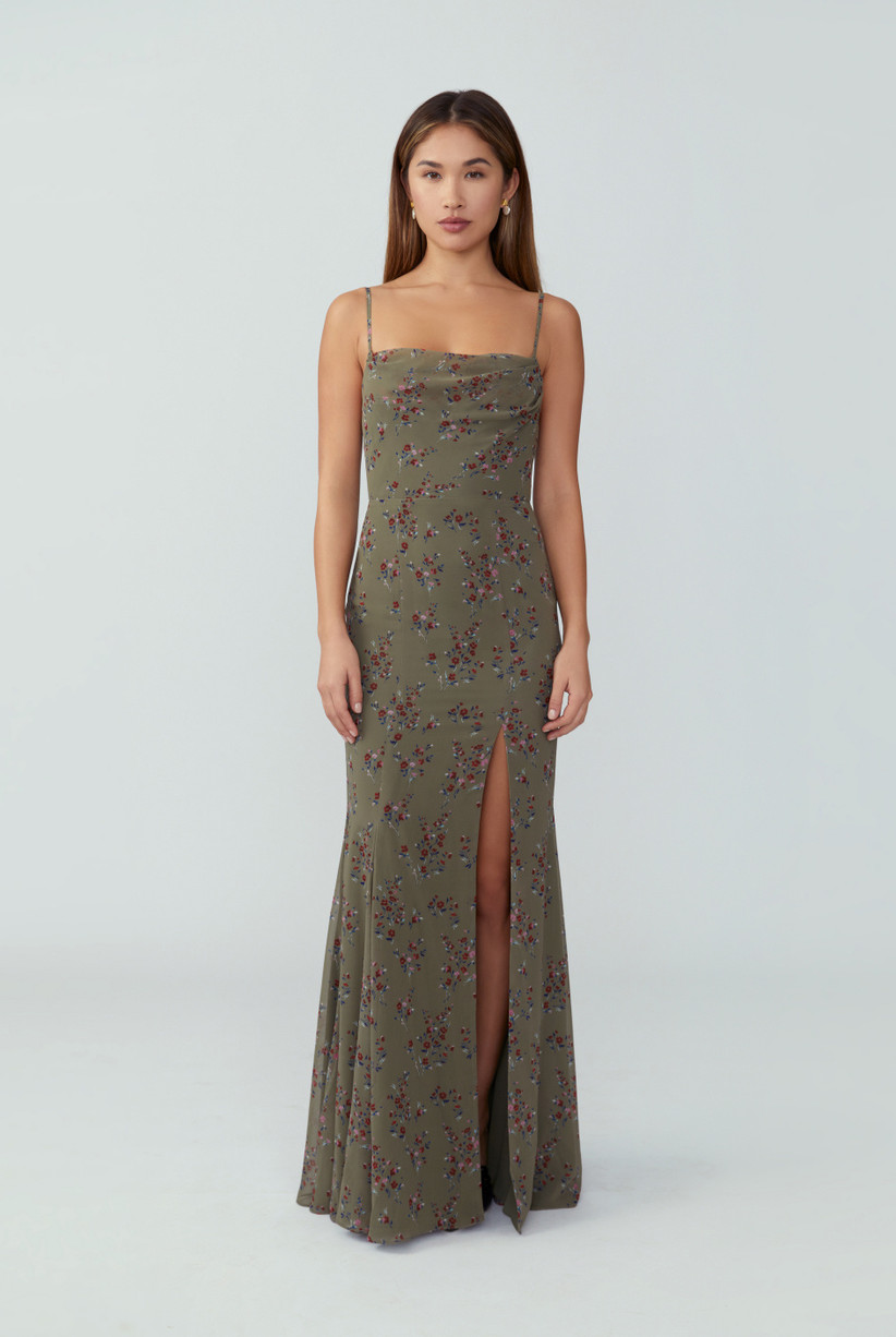 green floral bridesmaid robes