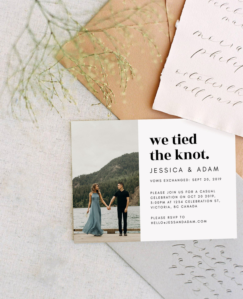 26 Wedding Announcements to Share Your “Just Married” News WeddingWire