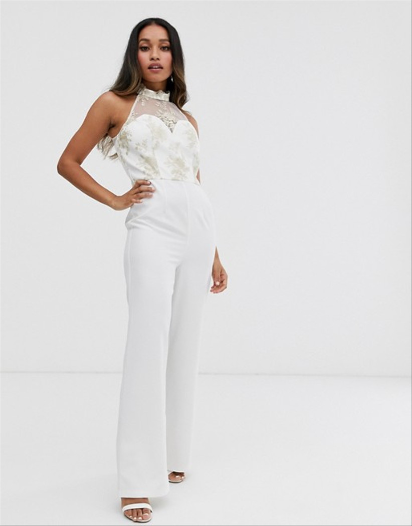 rehearsal dinner white jumpsuit