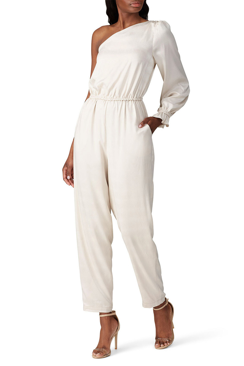 white cocktail jumpsuit