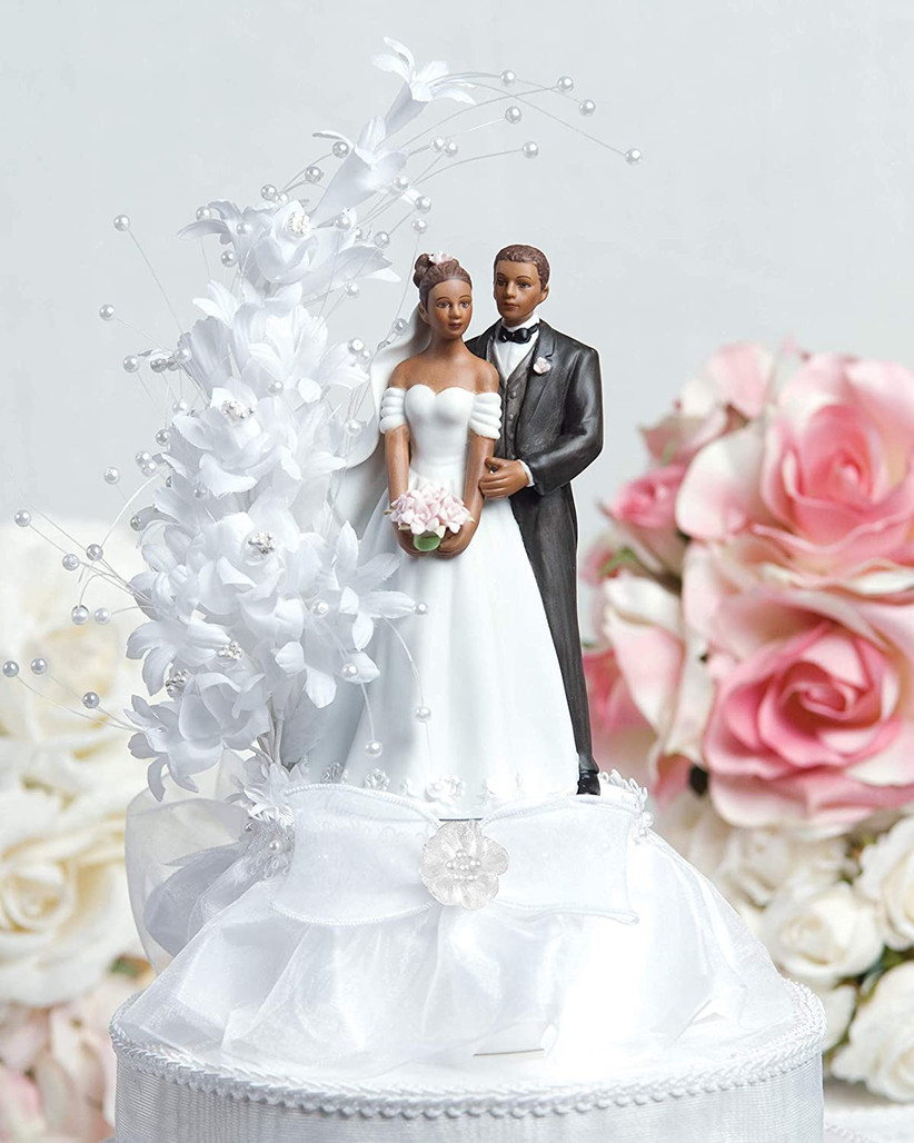 16 Black Couple Wedding Cake Toppers To Personalize Your Cake Weddingwire