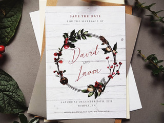 21 Winter Save the Dates Perfect for Your Snowy Celebration