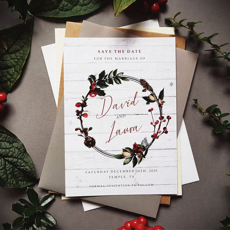 21 Winter Save the Dates Perfect for Your Snowy Celebration