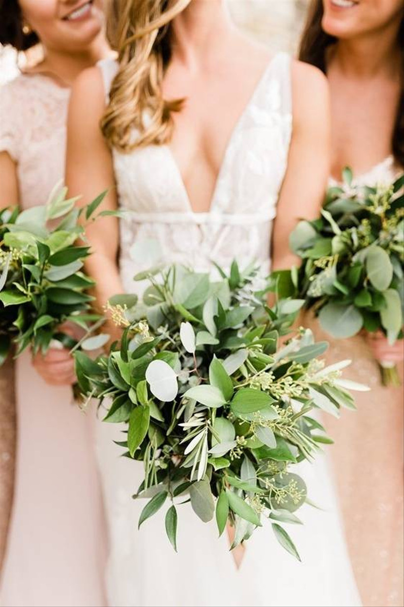 greenery bridesmaid bouquet