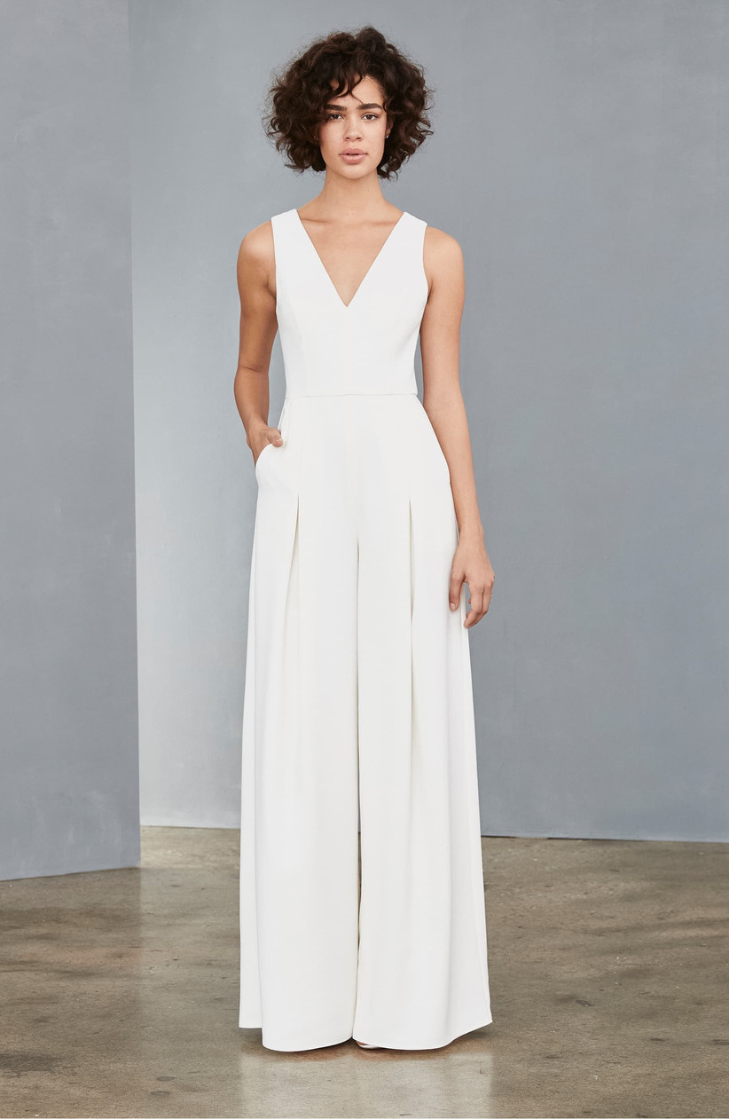 elegant white jumpsuits for wedding