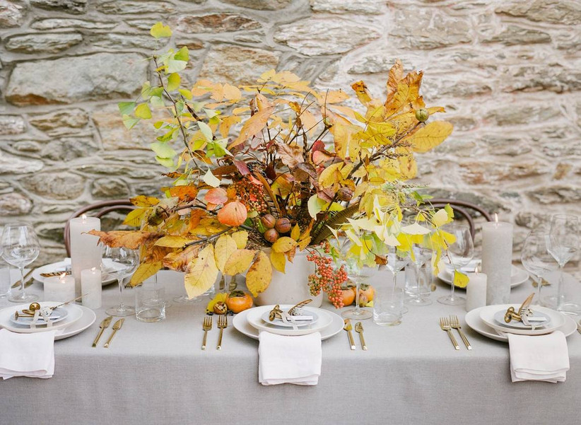 Autumn Burlap Bouquet Table Favors - On Sutton Place