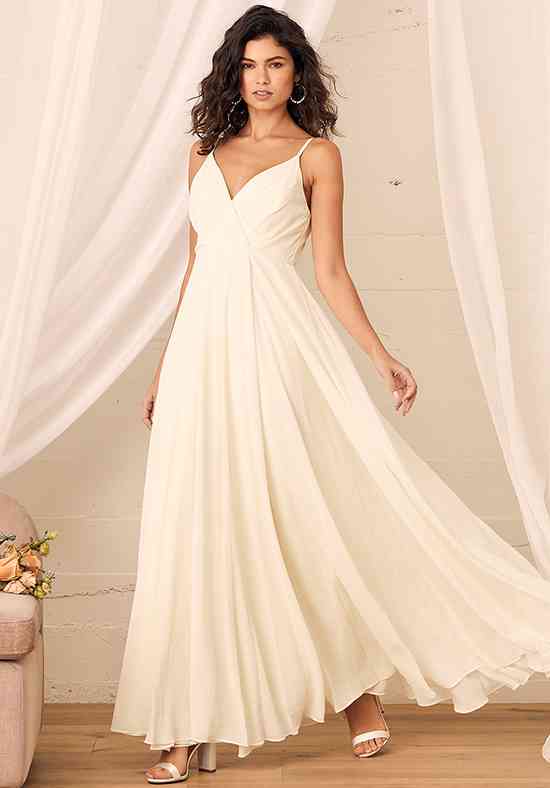 flowy cream maxi dress