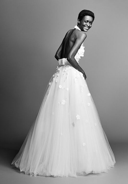 FLOWER APPLIQUÉ OPEN BACK GOWN, Viktor&Rolf Mariage