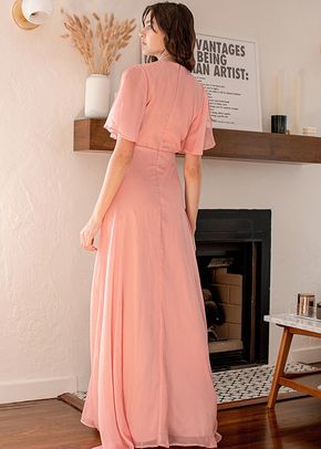 Total Enchantment Dusty Pink Flutter Sleeve Maxi Dress, Lulus Bridesmaid